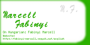 marcell fabinyi business card